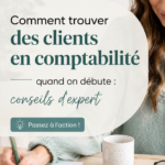 Femme comptable travaillant avec un ordinateur pour trouver des clients