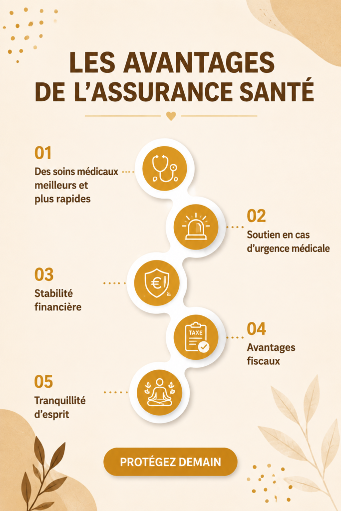 Femme lisant un document sur les avantages de l'assurance santé.