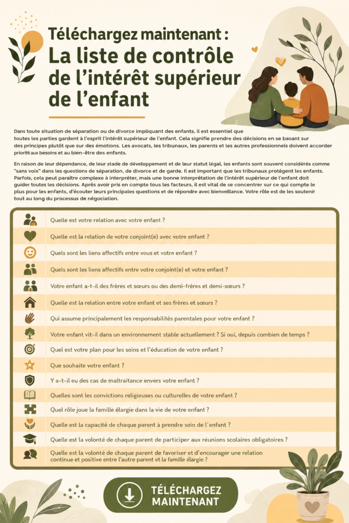 Une mère et son enfant lisant une check-list de bien-être.