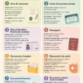 Femme avec des documents bien organisés sur son bureau, représentant la gestion des documents essentiels.