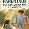 Illustration de parents heureux avec leurs enfants, représentant les droits parentaux.