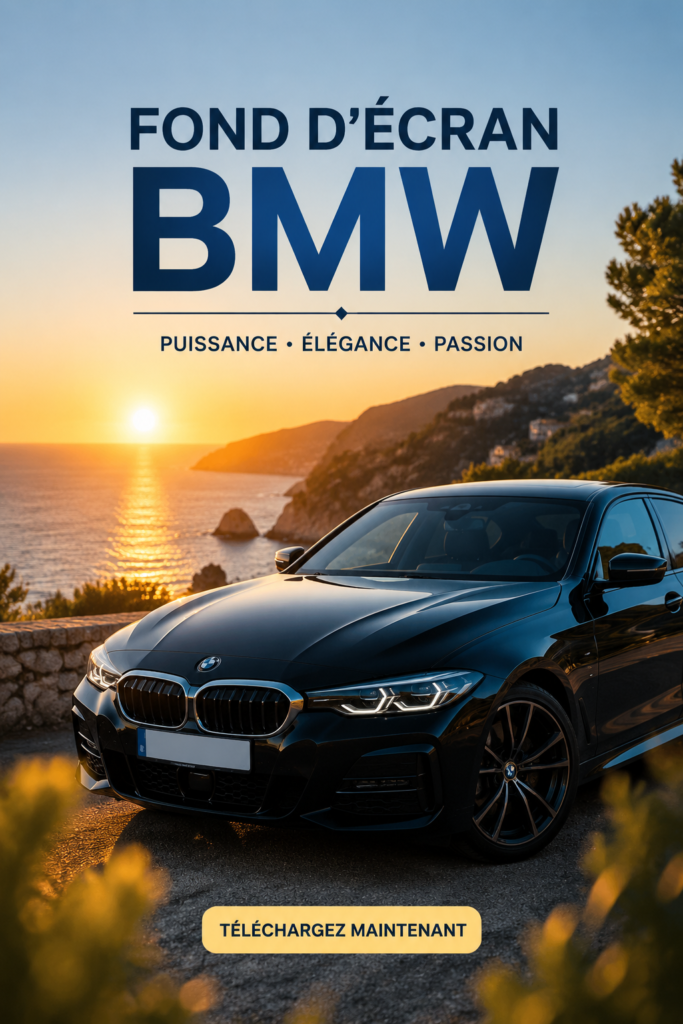 Fonds d'écran élégant BMW sur un ordinateur