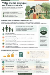 Une femme souriante consulte des documents sur l'assurance vie.