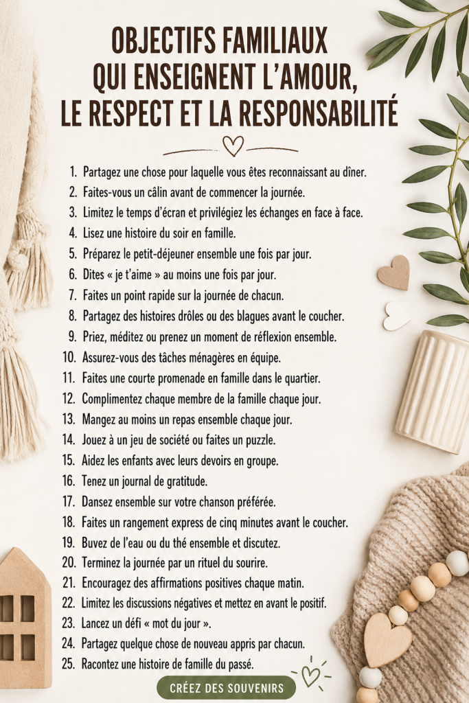 Une famille heureuse célébrant l'amour et le respect ensemble.