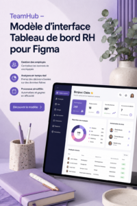 Interface de TeamHub montrant le tableau de bord de gestion d'équipe