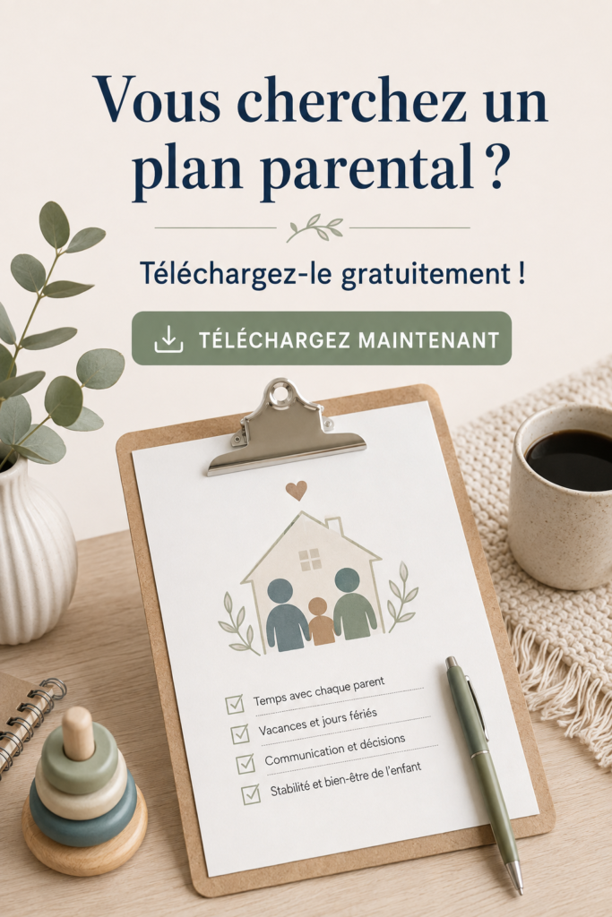 Un modèle de plan parental gratuit illustrant des conseils pratiques pour les familles