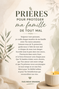 Une femme méditant en priant pour la sécurité de sa famille.