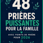 Image d'une famille réunie en train de prier ensemble, symbolisant l'unité et la spiritualité.