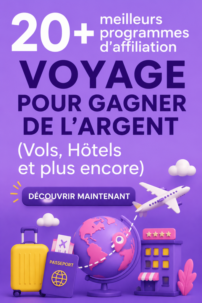 Une femme souriante devant un paysage de voyage, représentant les programmes d'affiliation