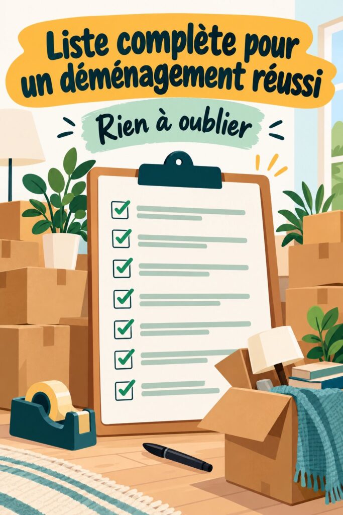 Checklist de déménagement pour un changement d'adresse réussi.
