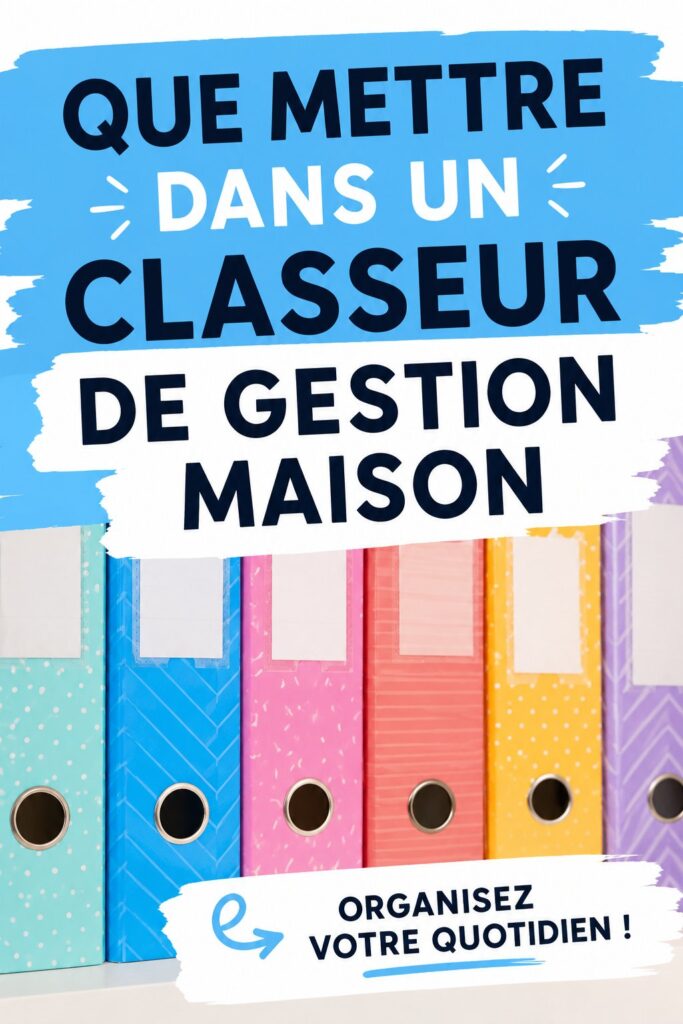 Un classeur de gestion organisé sur une table avec des fournitures de bureau.