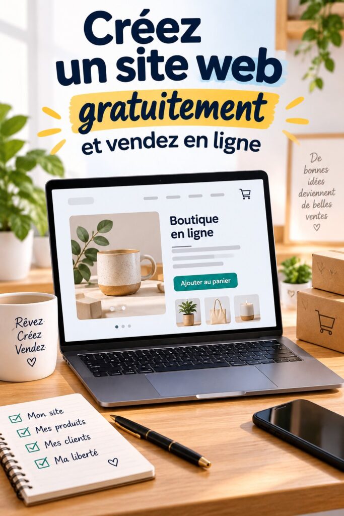 Capture d'écran d'un site web de vente en ligne réussie, représentant l'entrepreneuriat féminin.