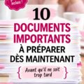 Collage de documents importants à préparer pour l'avenir