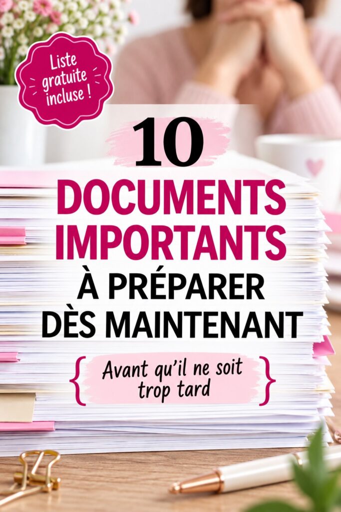 Collage de documents importants à préparer pour l'avenir