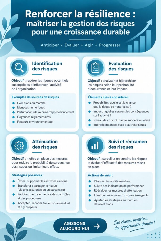 Femme réfléchissant à la gestion des risques et à la résilience