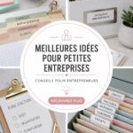 Bureau bien organisé avec des fournitures de bureau modernes et pratiques, représentant l'organisation pour une petite entreprise.