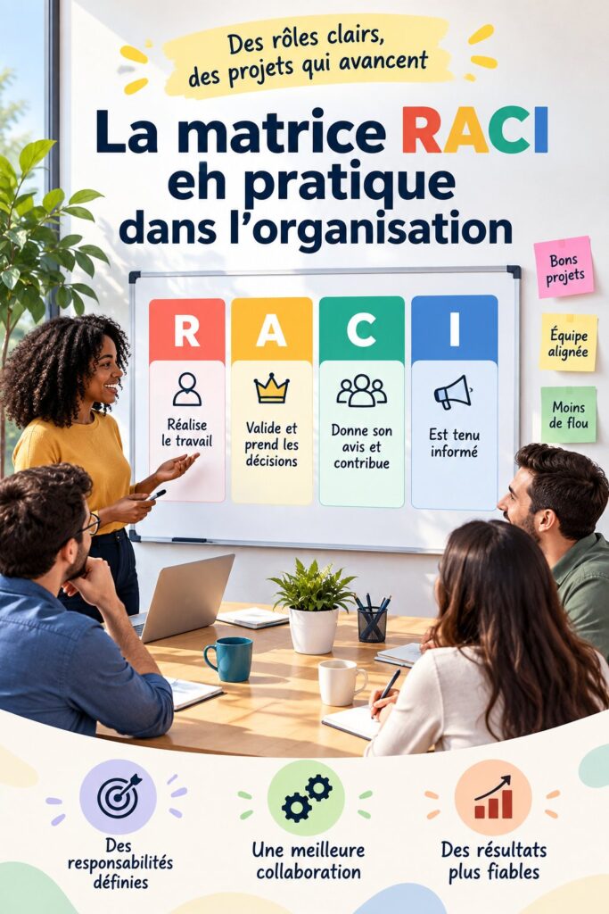 Illustration de la matrice RACI, outil de gestion d'équipe