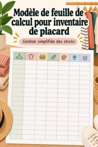 Modèle d'inventaire pour garde-manger bien organisé