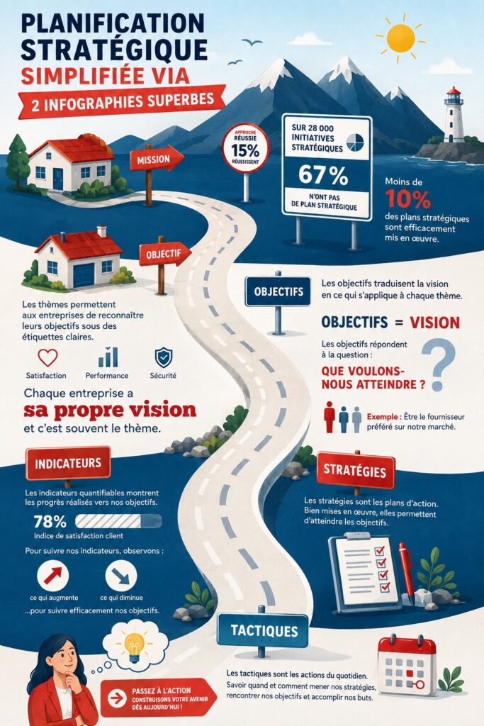 Infographie sur la planification stratégique simplifiée