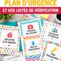 Une femme souriante vérifiant une checklist d'urgence à la maison, symbole de préparation familial.
