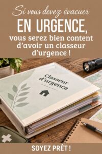 Un exemple de dossier d'urgence bien organisé avec documents essentiels