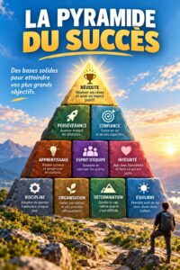 Illustration d'une pyramide symbolisant le chemin vers le succès.