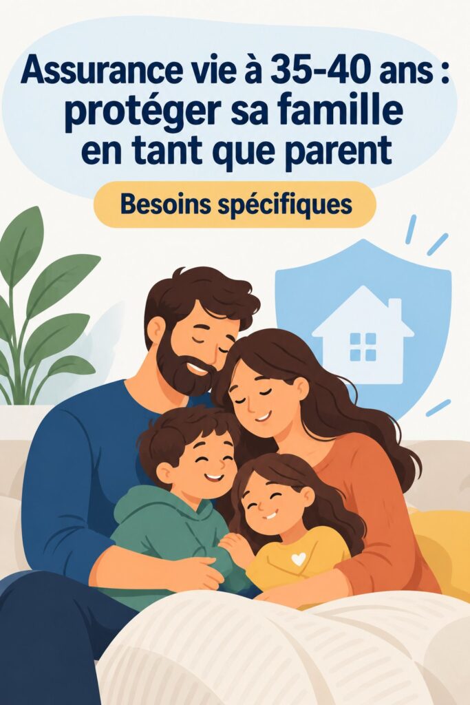 Famille heureuse en train de discuter de son plan d'assurance vie