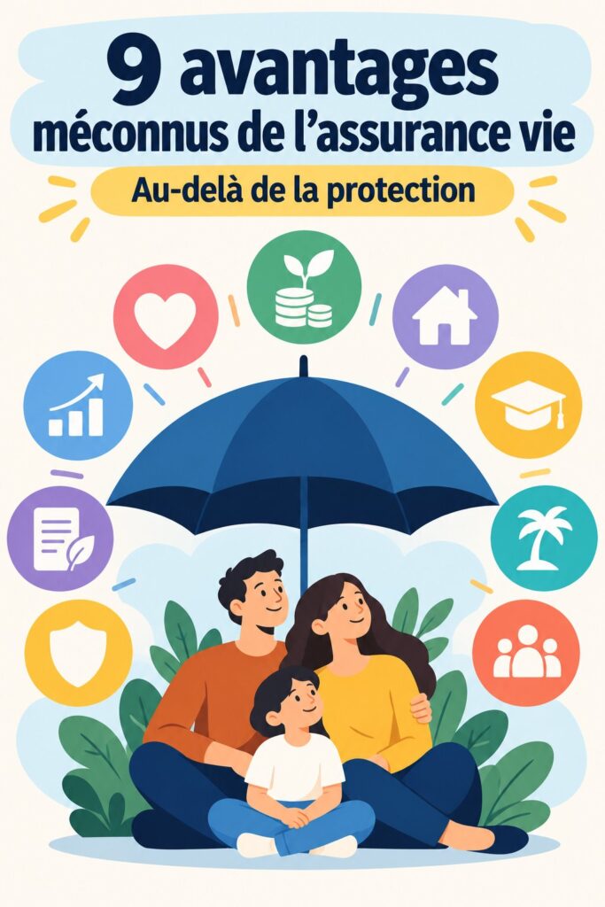 Une femme souriante examinant des documents d'assurance vie pour sa famille.