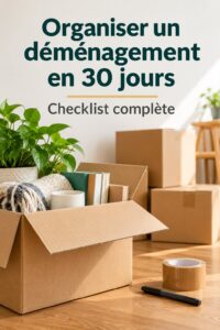 Checklist de déménagement pour organiser son déménagement en 30 jours.