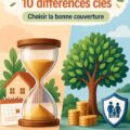 Illustration comparant l'assurance temporaire et permanente, mettant en évidence leurs principales différences.