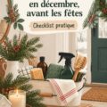Une maison décorée pour les fêtes, prête à recevoir des invités, avec un intérieur chaleureux.