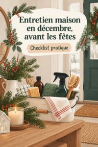 Une maison décorée pour les fêtes, prête à recevoir des invités, avec un intérieur chaleureux.