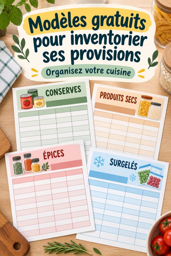 Imprimables colorés pour organiser une cuisine pratique et fonctionnelle.