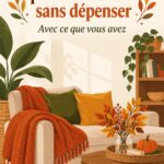 Une maison chaleureuse décorée pour l'automne avec des éléments naturels.