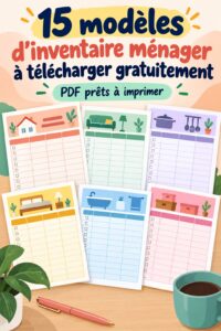 Modèles d'inventaire ménager gratuits à imprimer