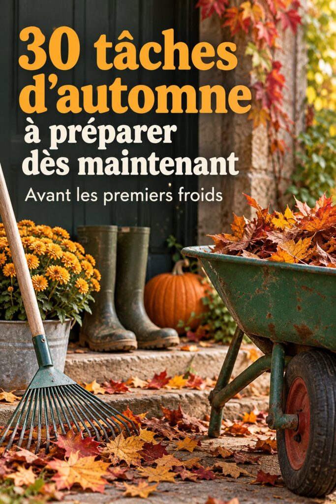 Une maison accueillante préparée pour l'automne avec des décorations aux couleurs chaudes.