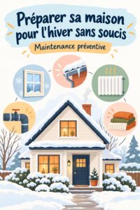 Une maison chaleureuse préparée pour l'hiver avec des décorations saisonnières.