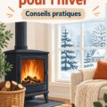 Une maison chaleureuse en hiver avec des décorations hivernales