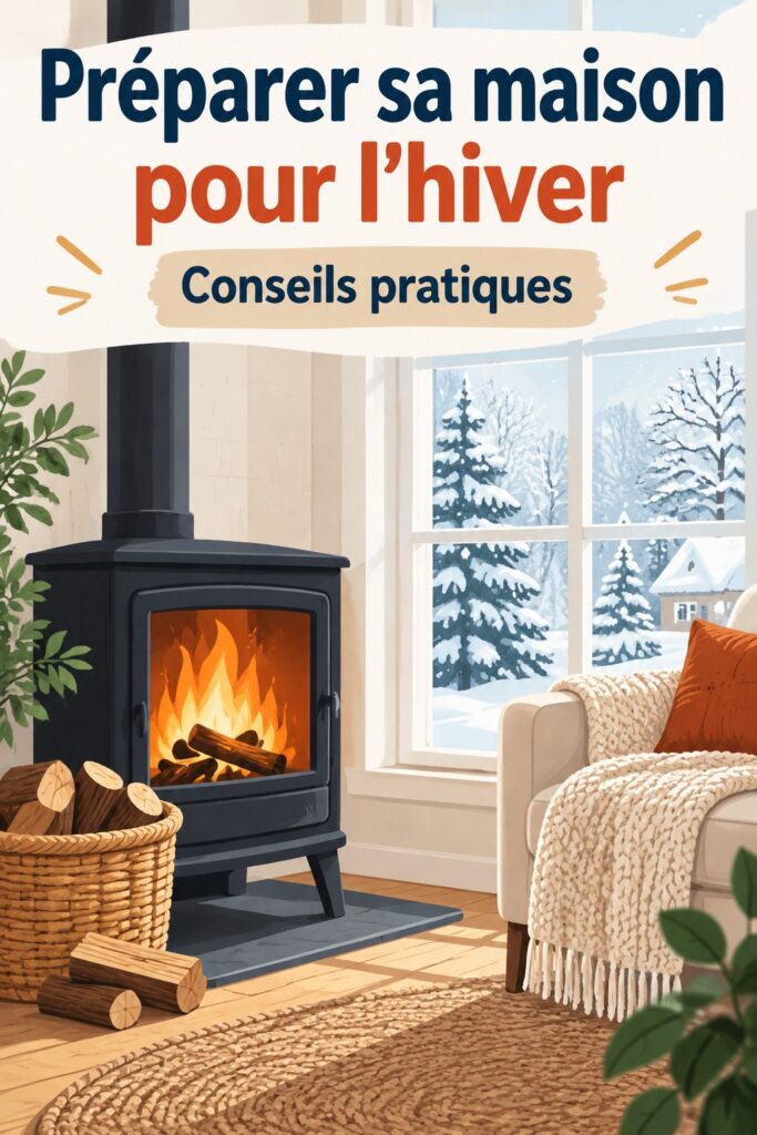Une maison chaleureuse en hiver avec des décorations hivernales